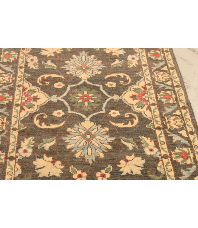 129x90cm Handgeknüpfter Woll Kazak Teppich – Authentischer Orientalischer Teppich, Traditionelles Tribal Design, Hochwertiger Handgefertigter Wollteppich