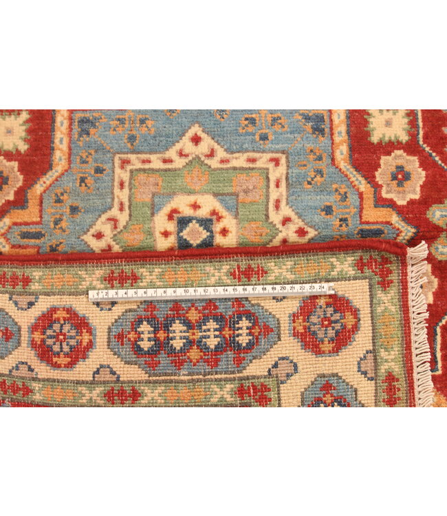 150x102cm Hand-Knotted Wool Kazak Rug – Authentic Oriental Carpet, Traditional Tribal Design, High-Quality Handmade Wool Rug