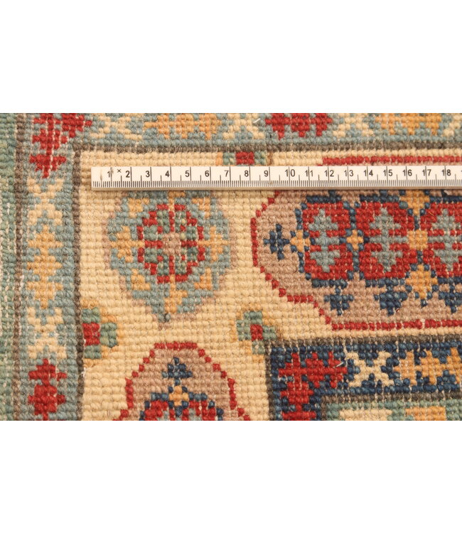 152x104cm Hand-Knotted Wool Kazak Rug – Authentic Oriental Carpet, Traditional Tribal Design, High-Quality Handmade Wool Rug