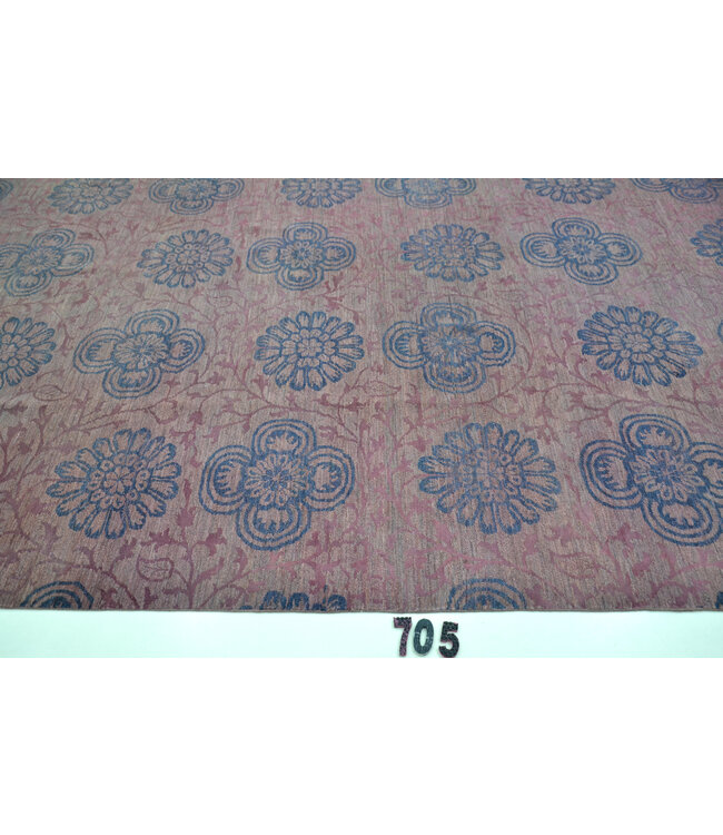 Rosa-Lila Moderner Teppich – 298 x 239 cm – Blumenmuster