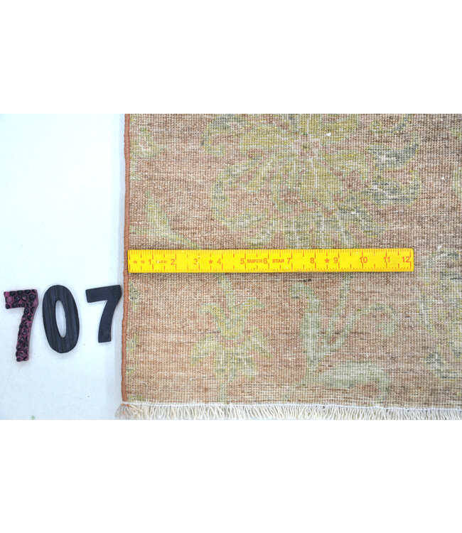 Rosa-Grüner Ziegler Teppich – Blumenmuster – 273 x 180 cm