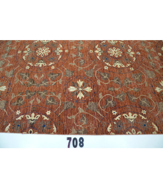 Red Kazak Rug – Geometric Medallion Pattern – 247 x 182 cm