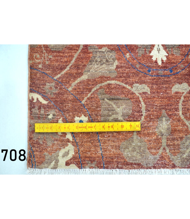 Roter Kazak Teppich – Geometrisches Medaillonmuster – 247 x 182 cm