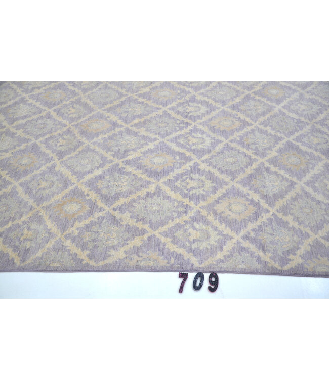 Lilac Ziegler Rug – Classic Diamond Floral Pattern – 266 x 179 cm