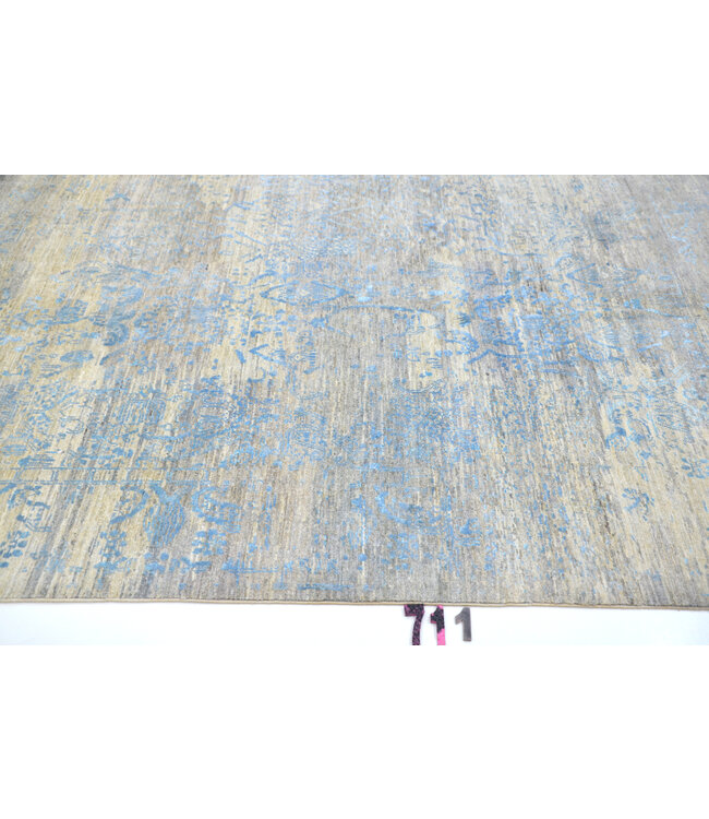 Beige-Blue Modern Rug – Abstract Pattern – 233 x 161 cm
