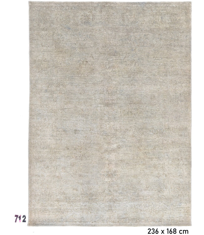 Hellbeige Modern 236 x 168 cm – Handgeknüpfter Wollteppich