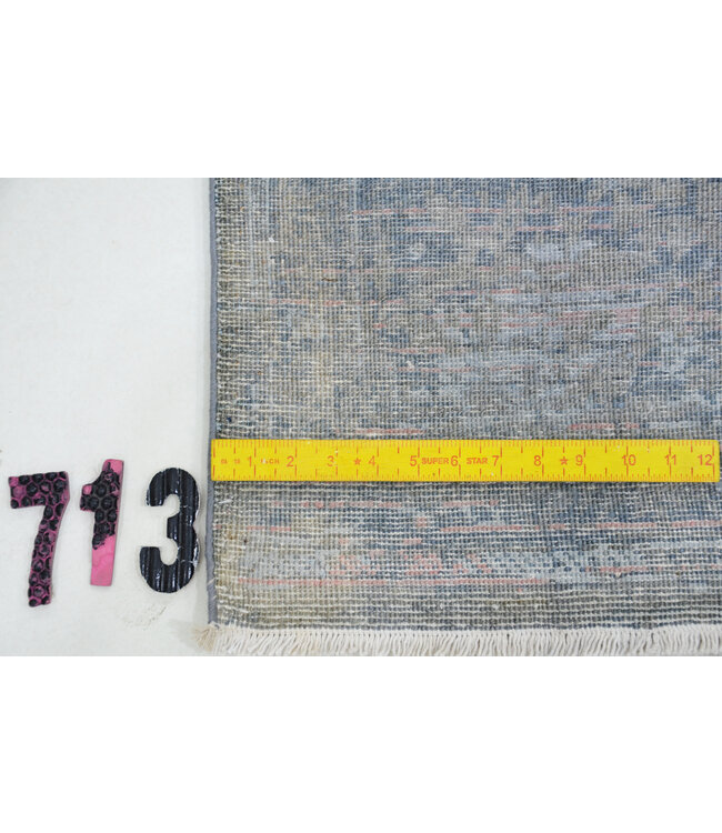 Grey Pink Vintage 290 x 188 cm – Hand-Knotted Wool Rug