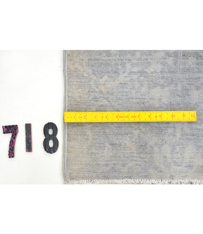 Hellgrau Modern 299 x 190 cm – Handgeknüpfter Wollteppich im Uni-Design