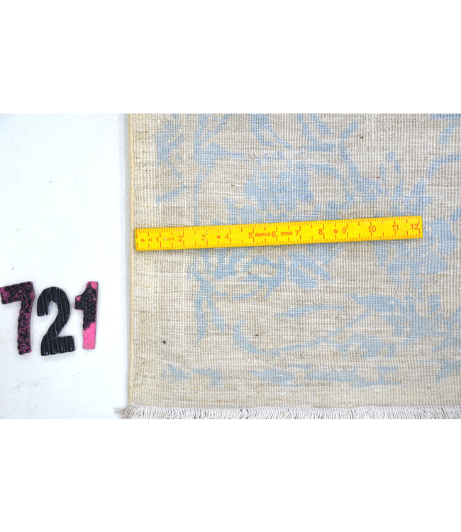 Beige-Blauw Ziegler 293 x 189 cm – Handgeknoopt wollen vloerkleed met klassiek patroon