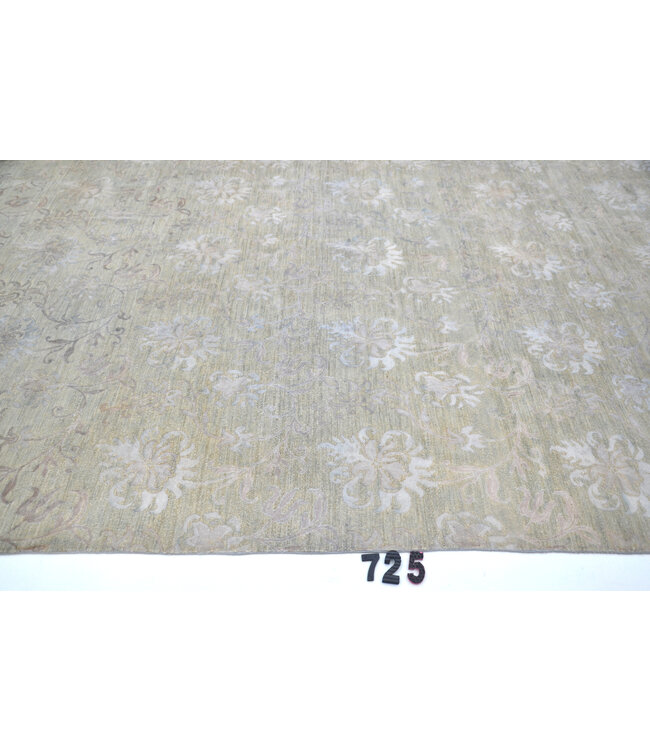 Vintage Beige Tapijt | Ziegler Patroon | 296 x 237 cm | Handgeknoopt Wollen Vloerkleed
