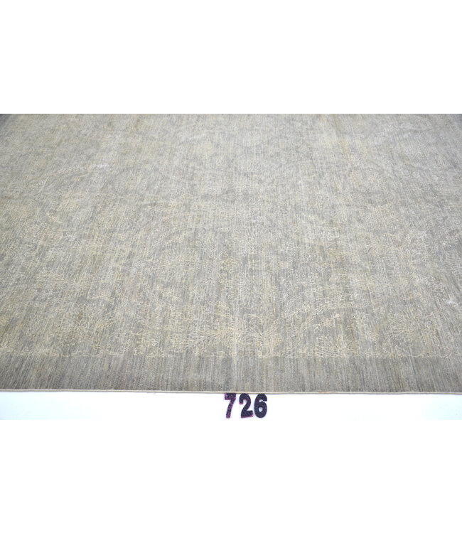 Vintage Gray Rug | Antique Pattern | 292 x 197 cm | Hand-Knotted Wool Carpet
