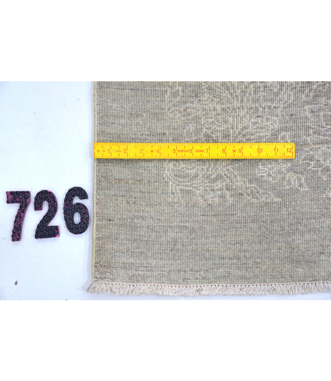 Vintage Gray Rug | Antique Pattern | 292 x 197 cm | Hand-Knotted Wool Carpet