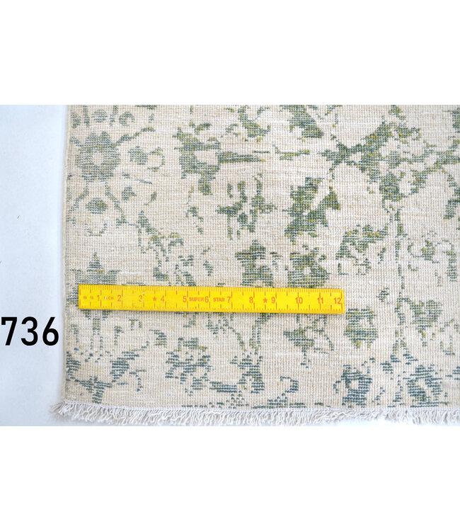 Vintage Green Rug | Antique Pattern | 203 x 152 cm | Hand-Knotted Wool Carpet