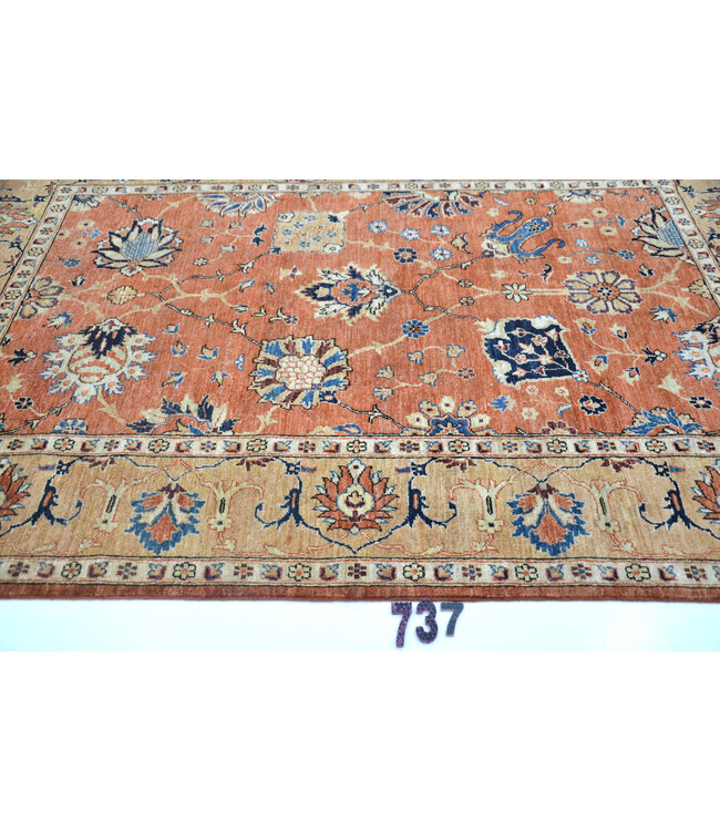 Vintage Red Rug | Kazak Pattern | 242 x 168 cm | Hand-Knotted Wool Carpet