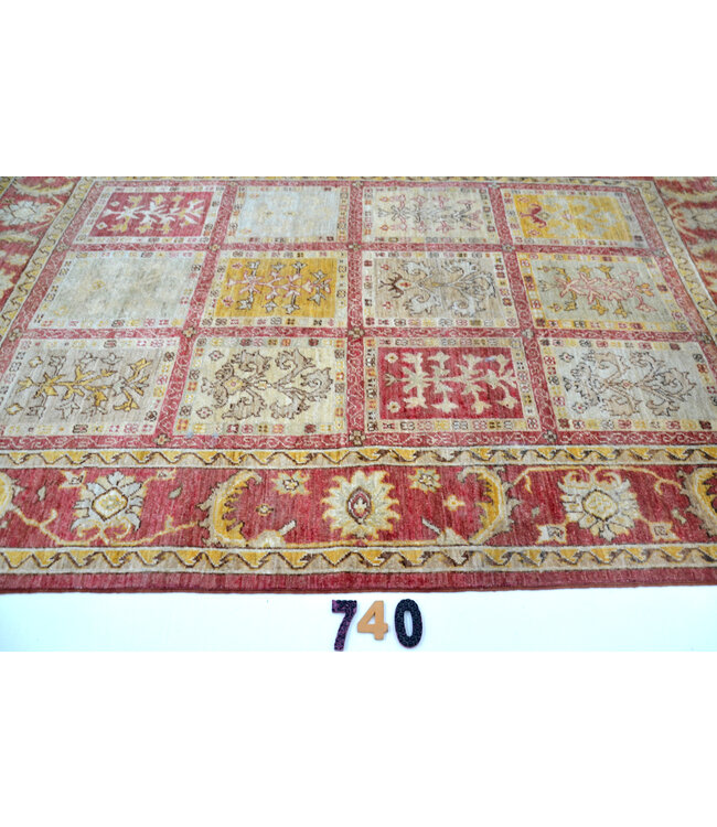 Vintage Roter Teppich | Kazak Muster | 196 x 144 cm | Handgeknüpfter Wollteppich