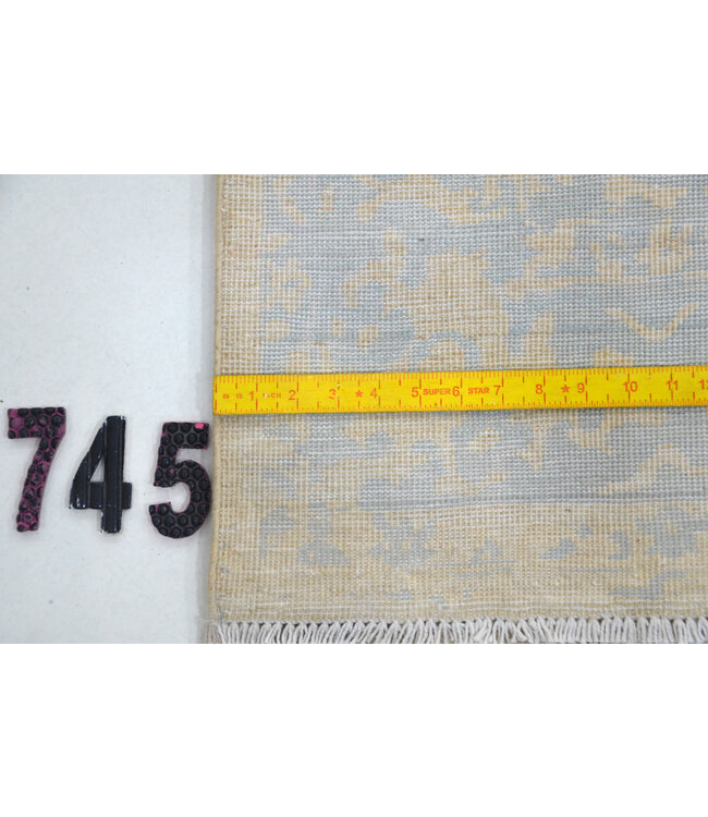 Vintage Blue Rug | Ziegler Pattern | 193 x 139 cm | Hand-Knotted Wool Carpet