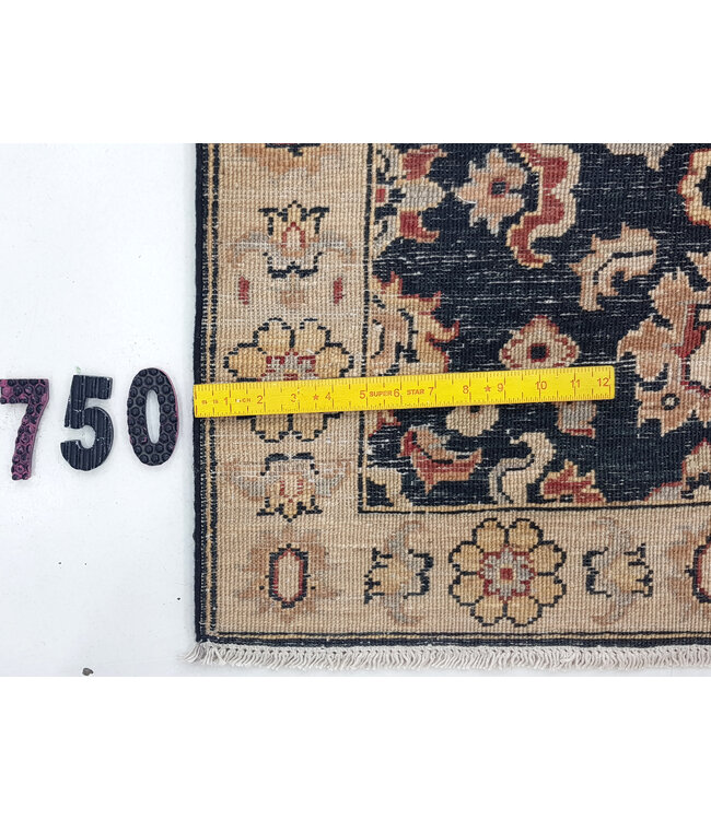 Navy Blue & Beige Ziegler Runner – Hand-Knotted – 290 x 077 cm – Wool