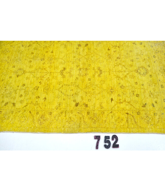 Hand-Knotted Wool Rug - Ziegler Pattern - 131 x 090 cm - Yellow Tones