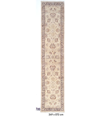 Hand-Knotted Wool Rug - Ziegler Pattern - 349 x 073 cm - Neutral Tones Hand-Knotted Wool Rug - Ziegler Pattern - 349 x 073 cm - Neutral Tones