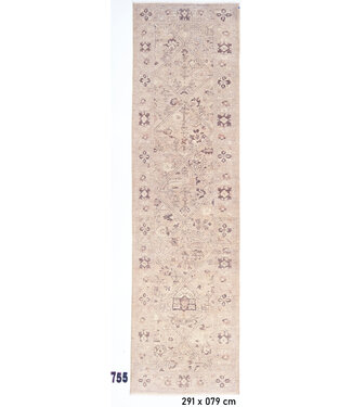 Ziegler Wool Hand-Knotted Rug - Ziegler Pattern - 291 x 079 cm - Neutral Colors Ziegler Wool Hand-Knotted Rug - Ziegler Pattern - 291 x 079 cm - Neutral Colors