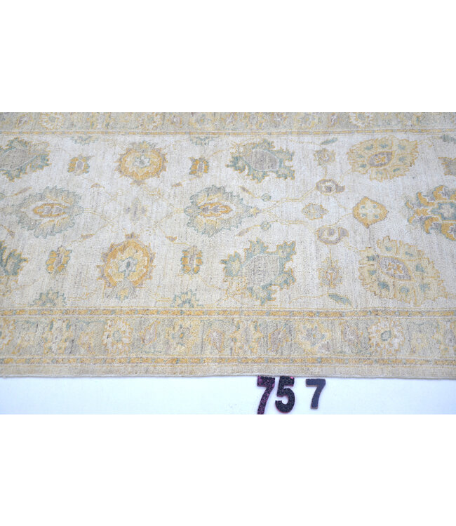 Ziegler Wol Handgeweven Tapijt - Ziegler Patroon - 299 x 079 cm - Zachte Neutrale Kleuren