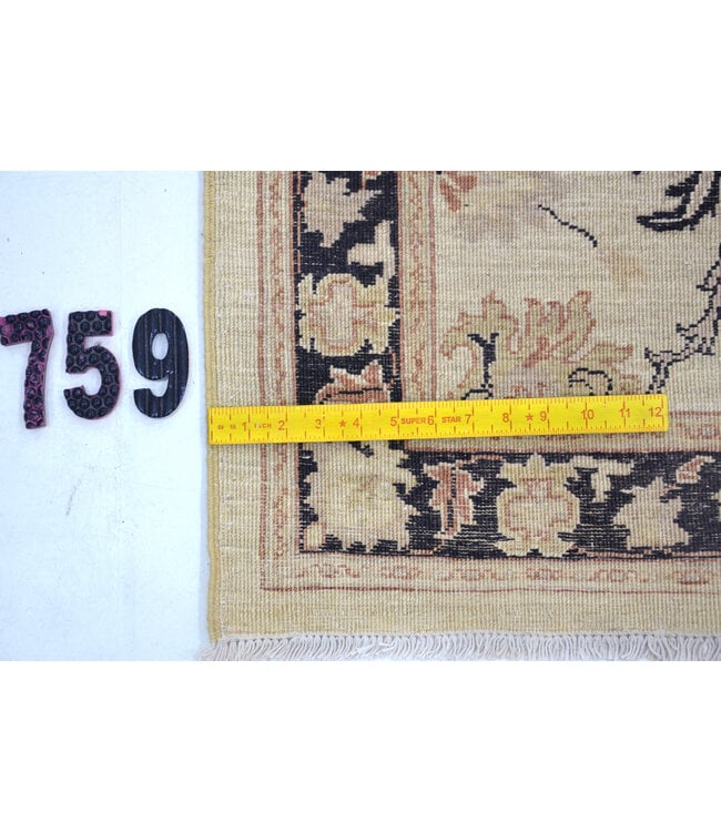 Ziegler Wool Hand-Knotted Rug - Ziegler Pattern - 350 x 077 cm - Neutral Colors