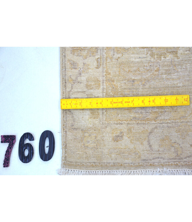 Ziegler Woll Handgewebter Teppich - Ziegler Muster - 210 x 075 cm - Sanfte Neutrale Farben