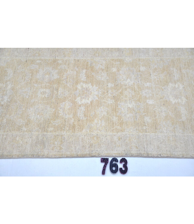 Light Beige Ziegler Runner – 286 x 77 cm – Hand-Knotted Wool