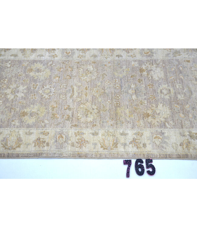 Langer Lila-Beige Ziegler Läufer – 287 x 074 cm – Handgeknüpft aus Wolle