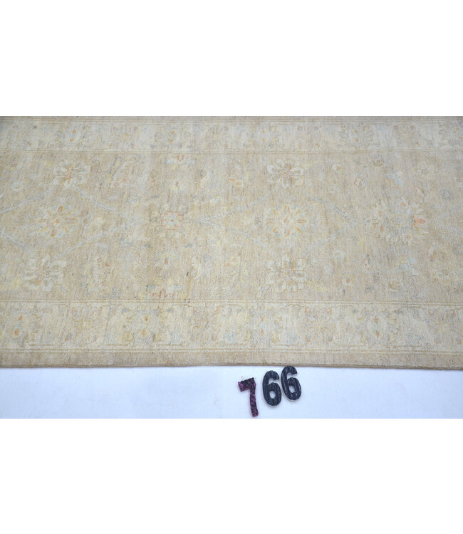 Long Ziegler Runner in Sand Tones – 353 x 078 cm – Hand-Knotted Wool