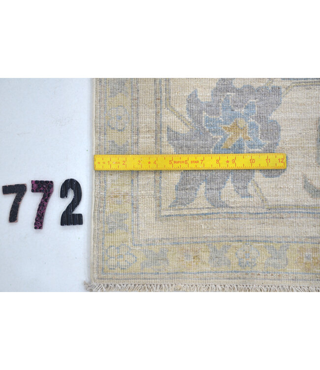 Lichtblauw Geel Gabbeh Tapijt – 239 x 199 cm