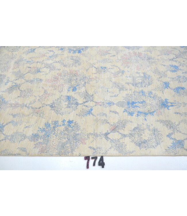 Beige Blue Modern Rug – 308 x 200 cm