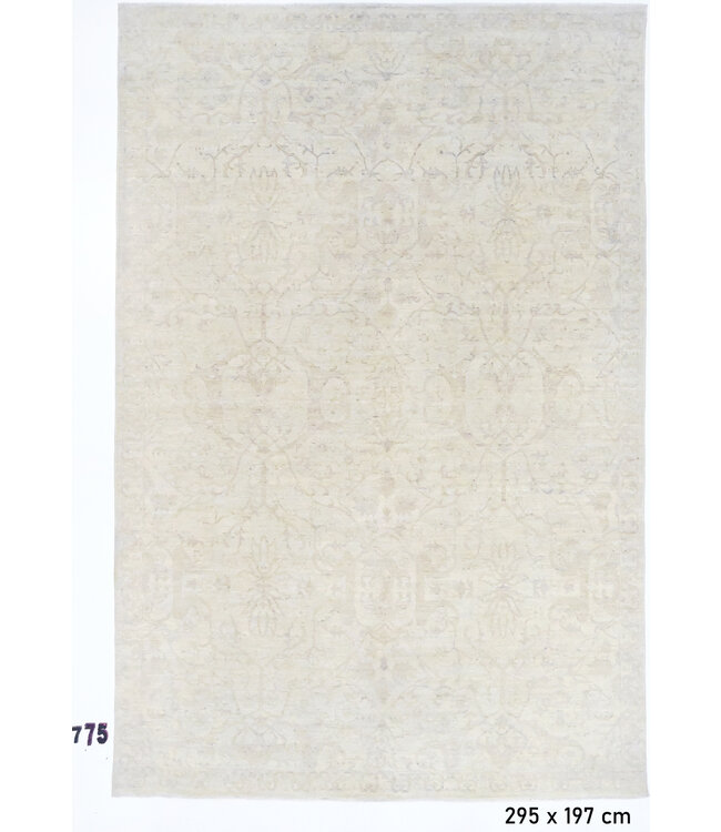 Beige Ziegler Teppich - 295 x 197 cm - Handgeknüpft, 100% Wolle