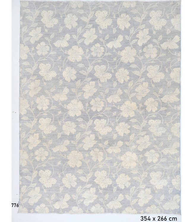 Ziegler Pattern, Blue, 354 x 266 cm Hand-Knotted Wool Rug