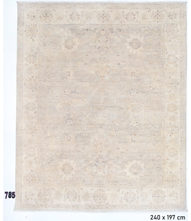 Beiges Ziegler Teppich – Handgeknüpft – 240 x 197 cm – Wolle