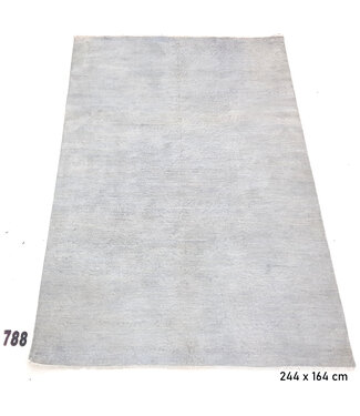 Modern Grijsblauw Handgeknoopt Effen Tapijt – 244 x 164 cm – Wol Modern Grijsblauw Handgeknoopt Effen Tapijt – 244 x 164 cm – Wol