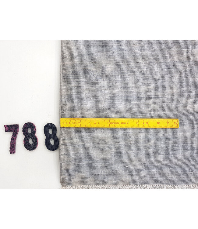 Modern Solid Hand-Knotted Rug – 244 x 164 cm – Wool in Grey-Blue