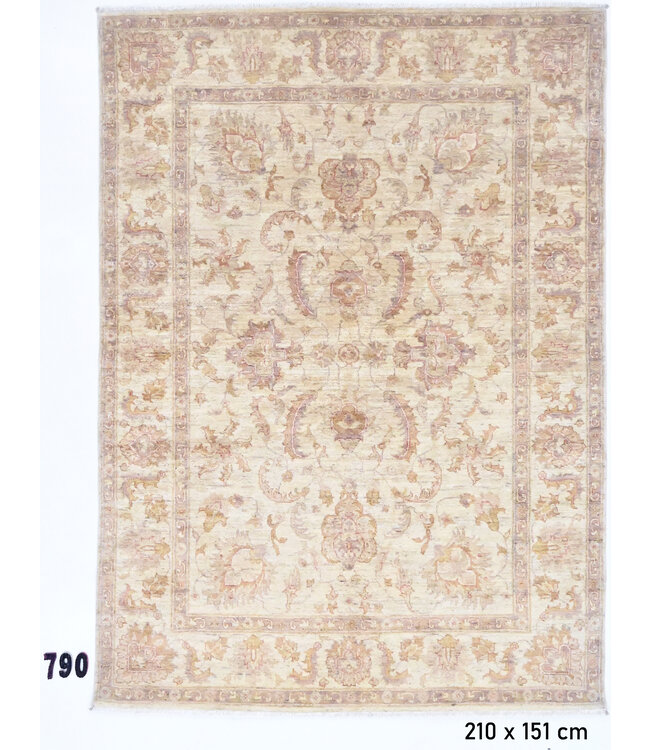 Warm Beige Perzisch Tapijt – 210 x 151 cm – Handgeknoopt Wol