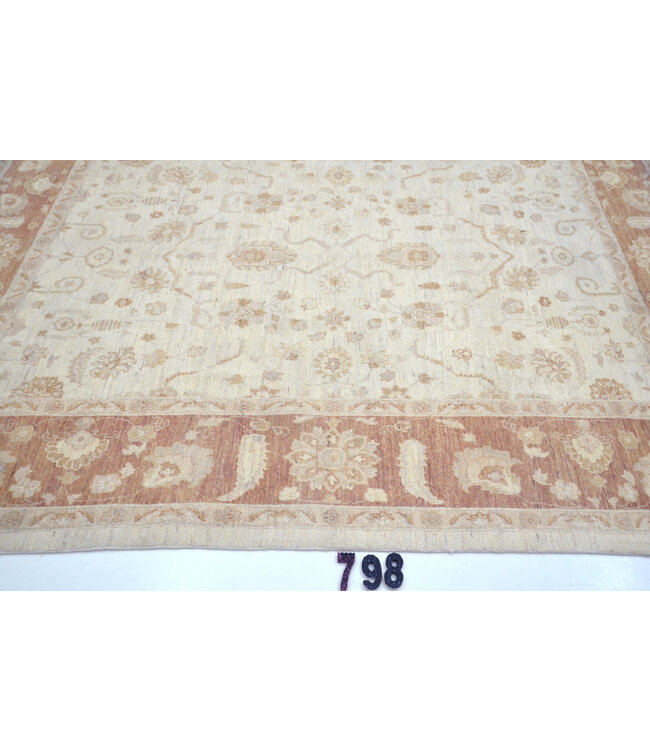 Hand-Knotted Ziegler Rug - 235 x 195 cm - Wool, Classic Floral Pattern
