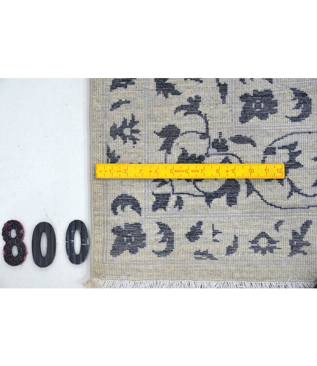 Blauwe Ziegler Handgeknoopte Wol Tapijt - 305 x 195 cm