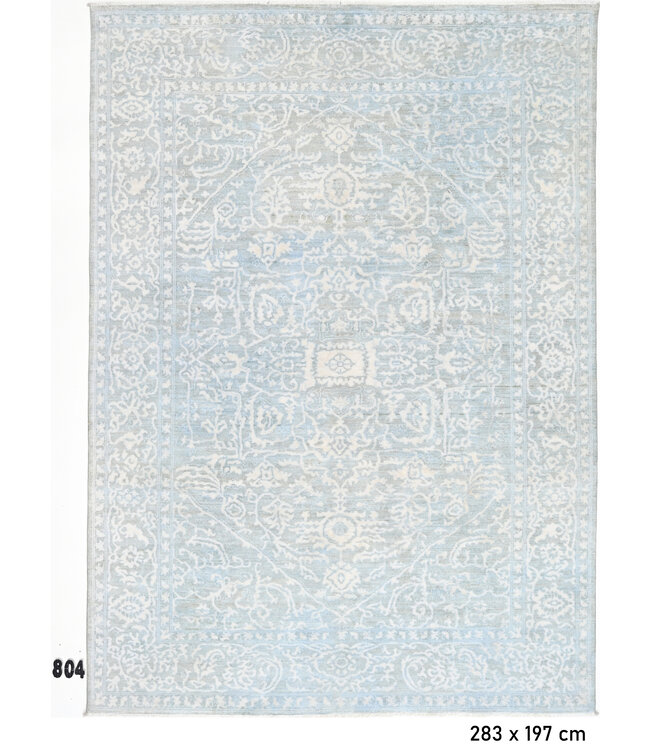 Lichtblauw | Ziegler Patroon | Afmetingen: 283 x 197 cm