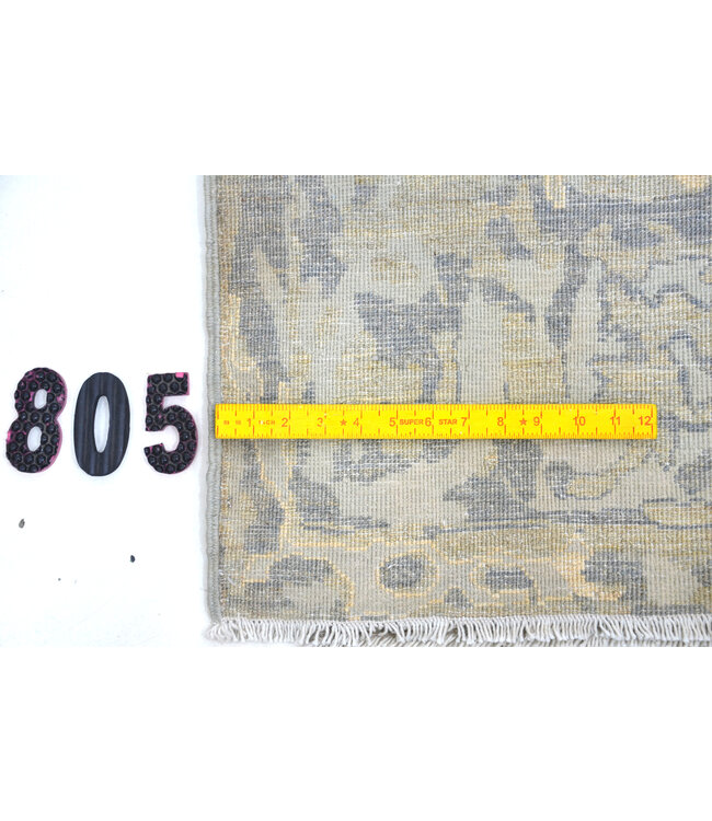 Zachtgrijs-beige Ziegler vloerkleed – 288x202 cm – Handgeknoopt wollen tapijt met verweerd patroon