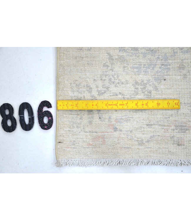 Lichtbeige Ziegler vloerkleed – 293x210 cm – Handgeknoopt wollen tapijt met subtiel bloemmotief