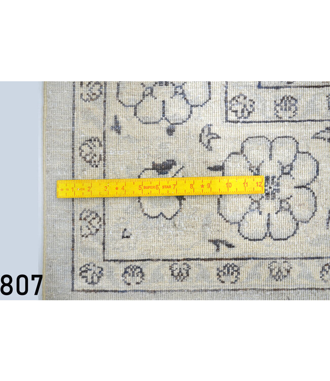 Beiger Ziegler Teppich – 287x199 cm – Handgeknüpfter Wollteppich mit klassischem Blumenmuster