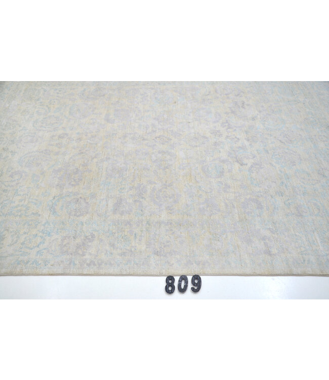 Light Blue Ziegler Rug – 239x169 cm – Hand-Knotted Wool Carpet with Soft Elegance