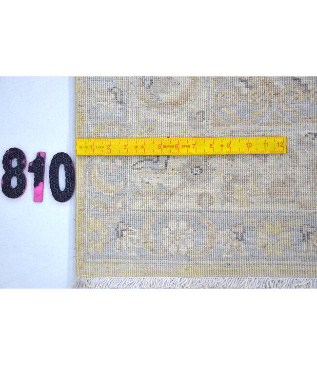 Beige Ziegler Rug – 254x173 cm – Hand-Knotted Wool Carpet with Elegant Blue-Grey Accents