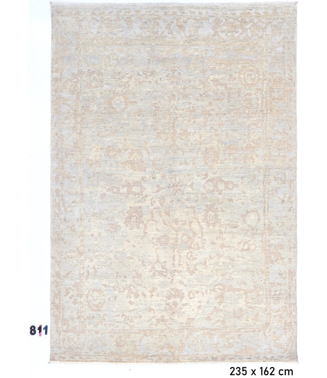 Beige Antique Pattern – 235 x 162 cm – Hand-knotted Wool Rug
