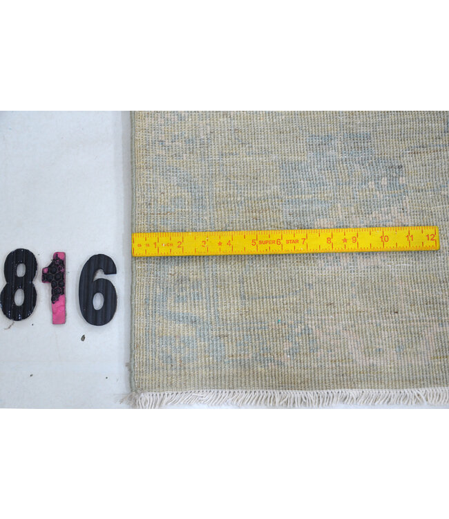 Lichtblauw-Beige Ziegler Vloerkleed – Subtiel Medaillonpatroon – 293 x 198 cm