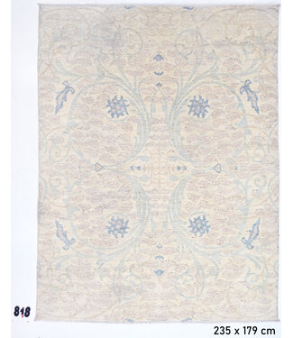 Lichtbeige-Blauw Ziegler Vloerkleed – Symmetrisch Klassiek Patroon – 235 x 179 cm Lichtbeige-Blauw Ziegler Vloerkleed – Symmetrisch Klassiek Patroon – 235 x 179 cm