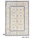 Cream Blue Antique Rug – Classic Floral Pattern – 269 x 181 cm